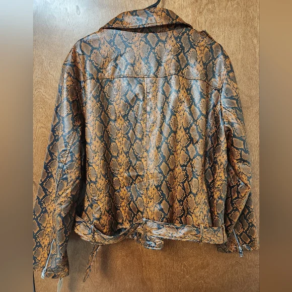 Levi's Women's Snake Print Jacket - Brownish Orangish - Picture 4 of 4